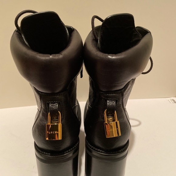 Buscemi Black Leather Combat Boots Sz 36.5 - Picture 6 of 6
